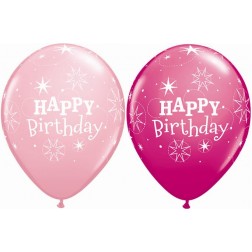 11" Birthday Sparkle Pink & Wild Berry (50ct.)