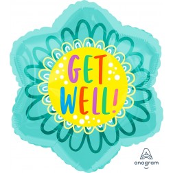 Standard Shape Get Well Doodle Flower 