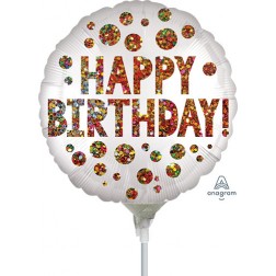 9" Satin Infused Birthday Sequins 