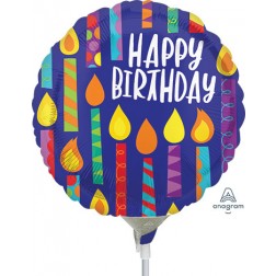 9" HBD Happy Candles 