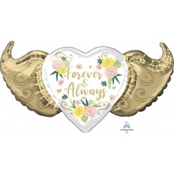 SuperShape Forever & Always Floral Winged Heart