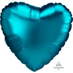 Standard Satin Luxe Aqua Heart
