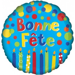 9" Bonne Fete Candles