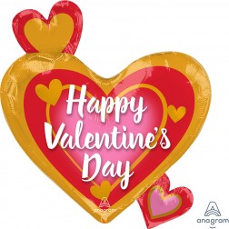 Standard Shape HVD Pink, Gold & Red