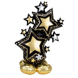 CI: Airloonz Large Star Cluster Black & Gold