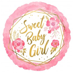 Standard Baby Girl Floral Geo