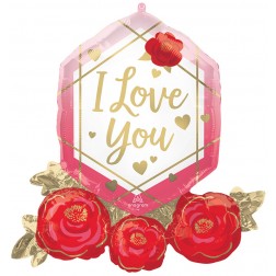 SuperShape I Love you Gem & Roses