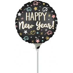 9" Confetti Satin New Year