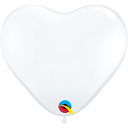 11" Diamond Clear Heart 100Ct