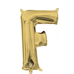 MiniShape Letter F White Gold