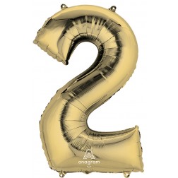 SuperShape Numbers: 2 White Gold