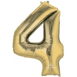 SuperShape Numbers: 4 White Gold