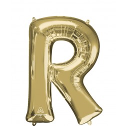 SuperShape Letter R White Gold