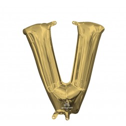 MiniShape Letter V White Gold