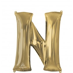 SuperShape Letter N White Gold