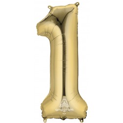 SuperShape Numbers: 1 White Gold