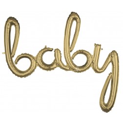 CI: Script Phrase Baby White Gold