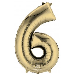 SuperShape Numbers: 6 White Gold