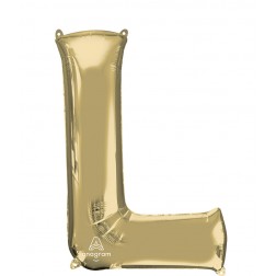 SuperShape Letter L White Gold