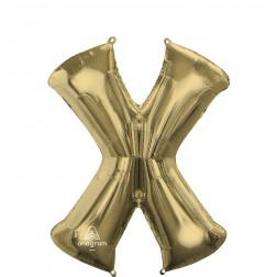 SuperShape Letter X White Gold