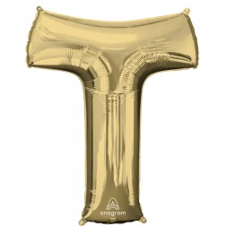 SuperShape Letter T White Gold