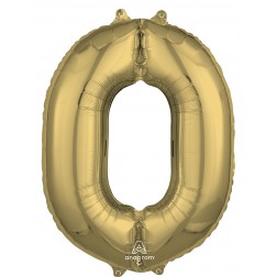 MidSize Number 0 White Gold