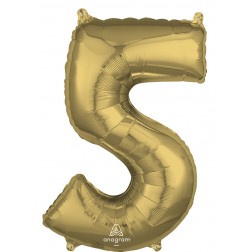 MidSize Number 5 White Gold