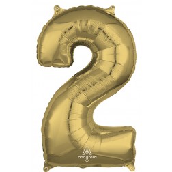 MidSize Number 2 White Gold