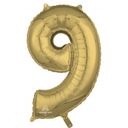 MidSize Number 9 White Gold