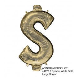 SuperShape Symbol $ White Gold