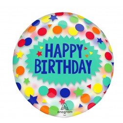 Clearz Printed Happy Birthday Dots & Stars