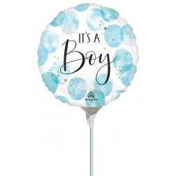 9" Baby Boy Blue Watercolor