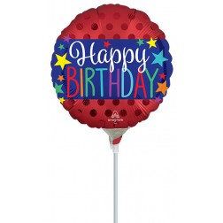 9" Satin Happy Birthday Banner