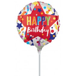 9" Satin Happy Birthday Star
