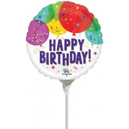 4" HBD Balloons