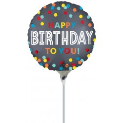 09" Satin Confetti Burst HBD