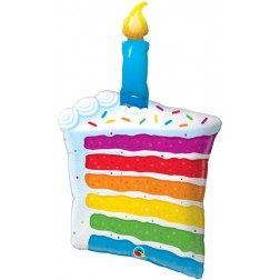 42" Rainbow Cake & Candle