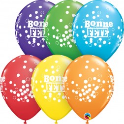 11" Bonne fete confetti et pois (50ct)