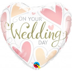 18" On Your Wedding Day Hearts