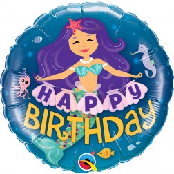18" Happy Birthday Mermaid (pkgd)