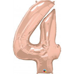 Qualatex Shape 34" Rose Gold Number 4 (pkgd) 