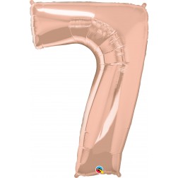 Qualatex Shape 34" Rose Gold Number 7 (pkgd) 