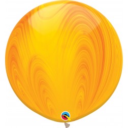 Super Agate 30" Yellow Orange 02Ct