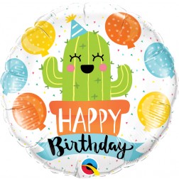 18" Birthday Party Cactus (pkgd)