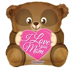 18" SP: LOVE YOU MOM BEAR SHAPE