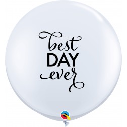 3Ft Simply Best Day Ever White  (02 ct.)