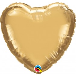 18" Chrome Gold Heart 