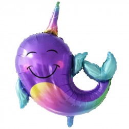 26" Violet Narwhal Balloon