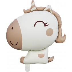 31" Matte Latte Baby Unicorn Balloon