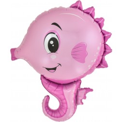 22" Pink Seahorse Balloon